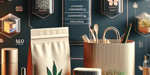 Futuristic eco-friendly adult product packaging featuring personalized designs, privacy elements, and innovative materials.