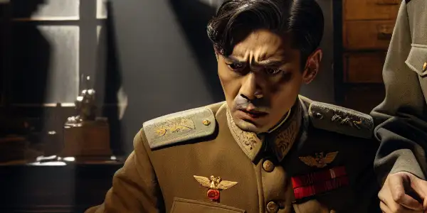 A tense 1936 meeting between Generals Zhang Xueliang and Yang Hucheng planning to detain Chiang Kai-shek.